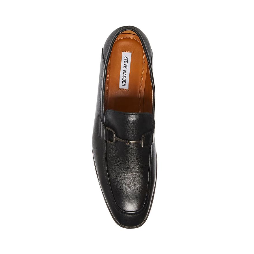 Steve Madden AAHRON Férfi Loafer Cipő Fekete | 467NKJYVH