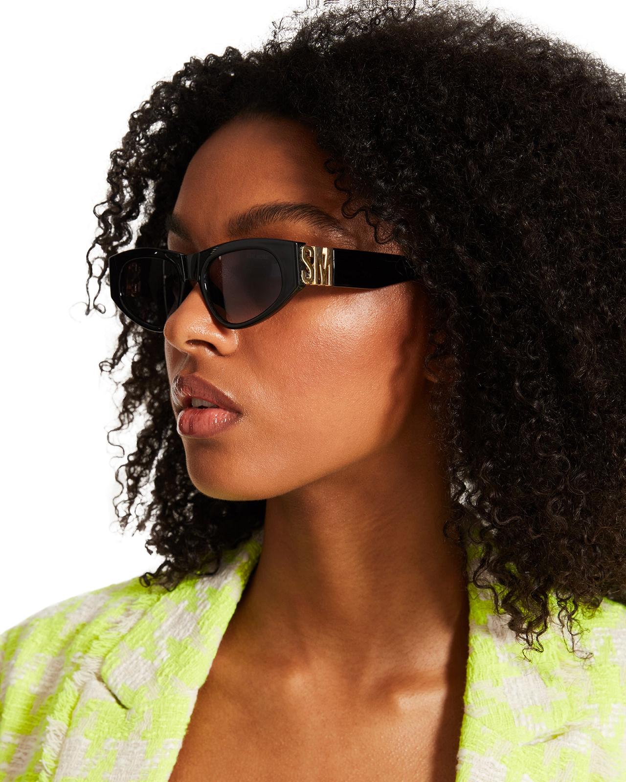 Steve Madden ADRIANE SUNGLASSES Női Napszemüveg Fekete | 287HZPIME