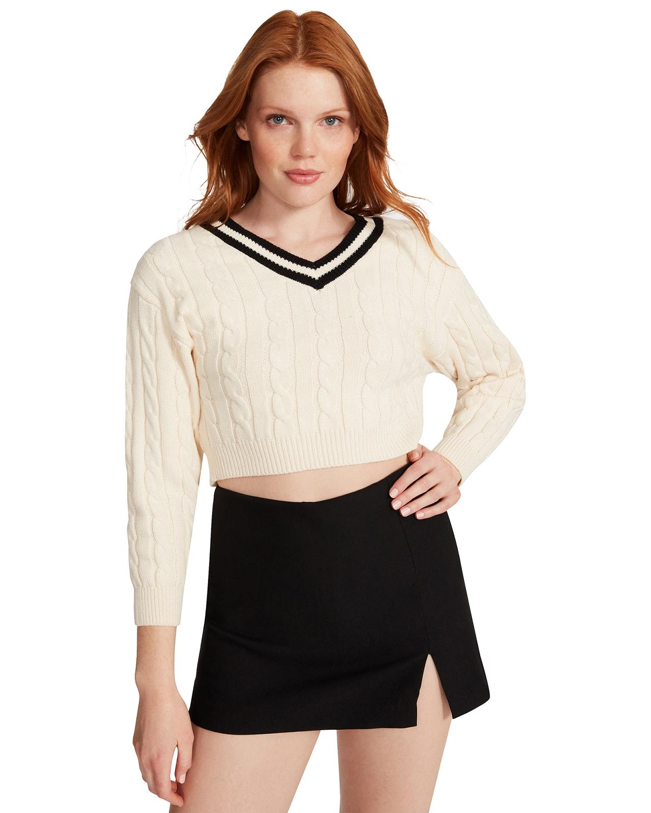 Steve Madden AMIKA SWEATER Női Felsők Bézs | 783LQCXBR