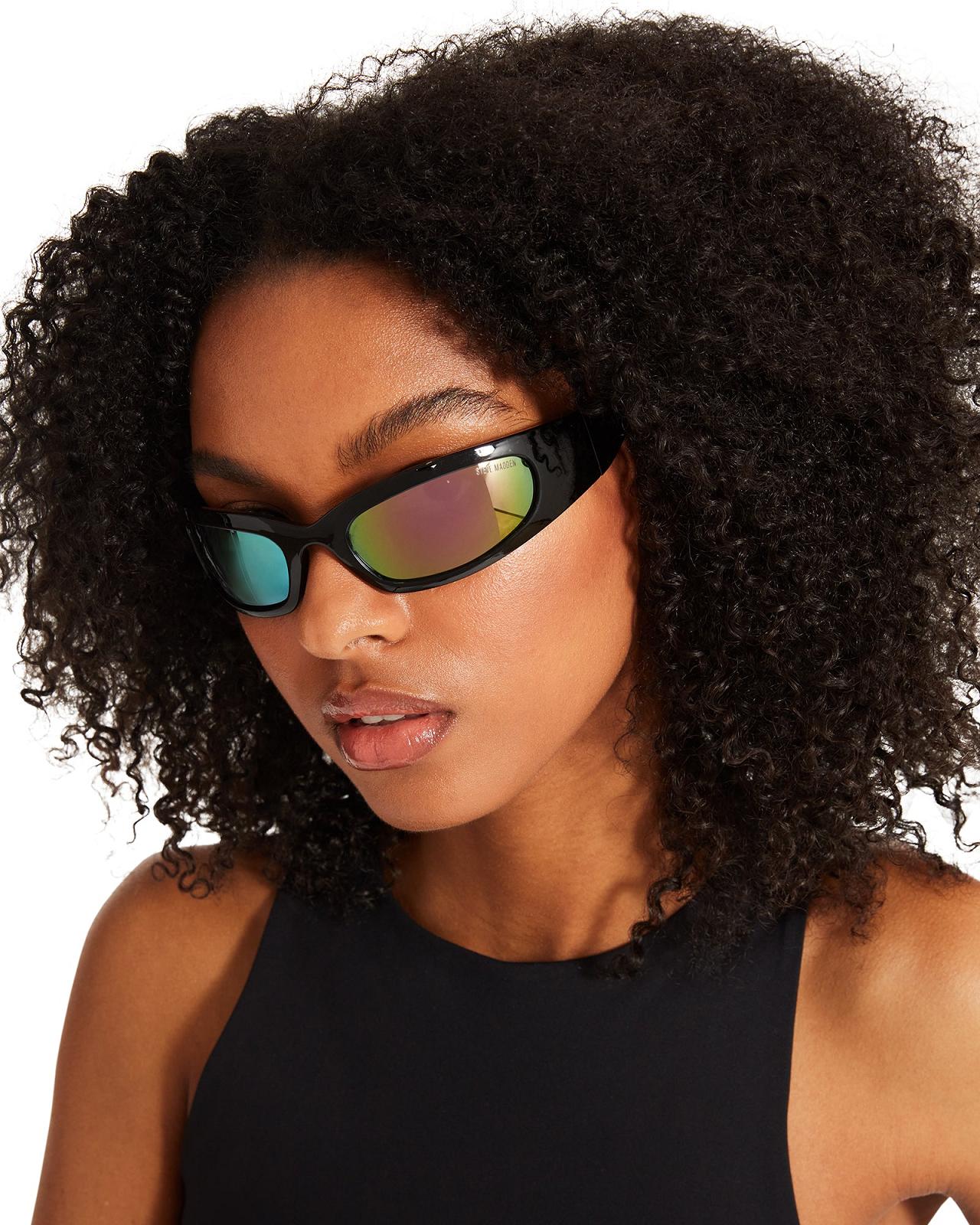 Steve Madden ANDERSON SUNGLASSES Női Napszemüveg Fekete | 387UNTIVR