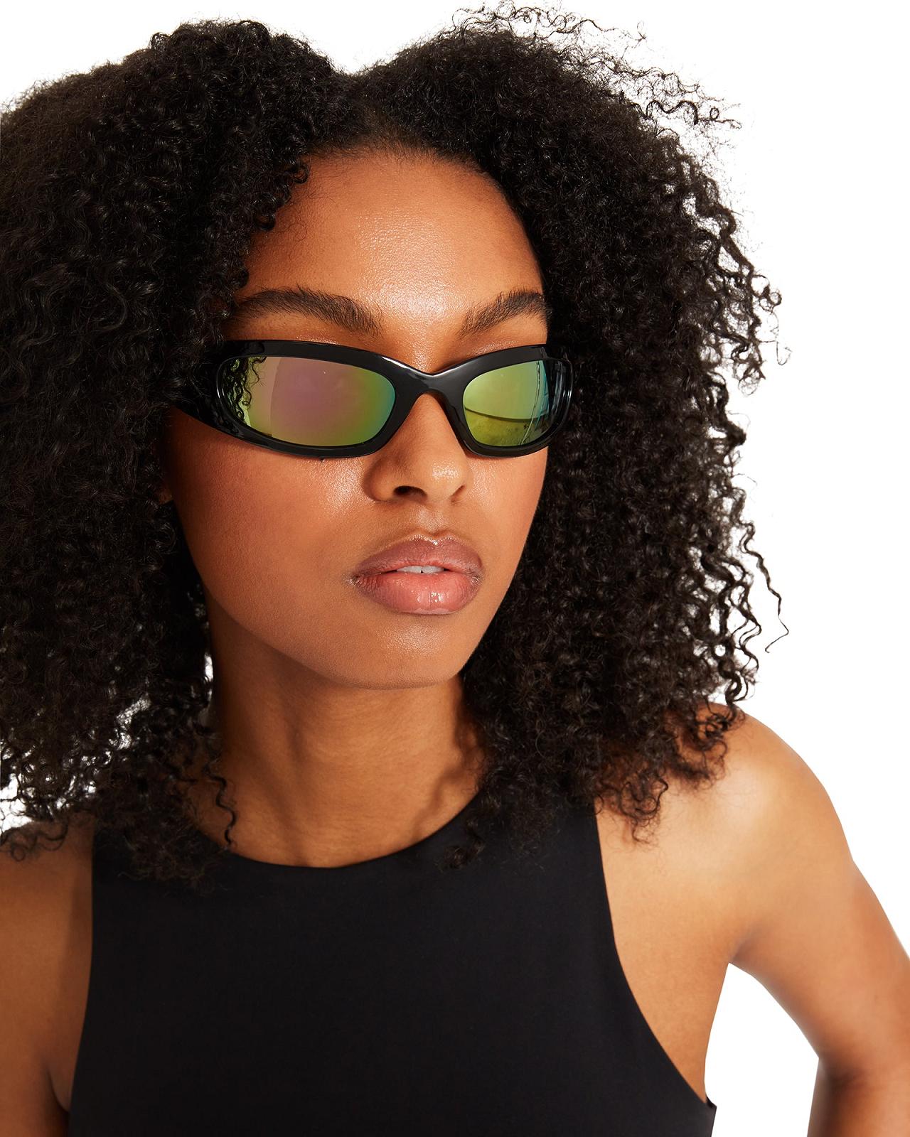 Steve Madden ANDERSON SUNGLASSES Női Napszemüveg Fekete | 387UNTIVR