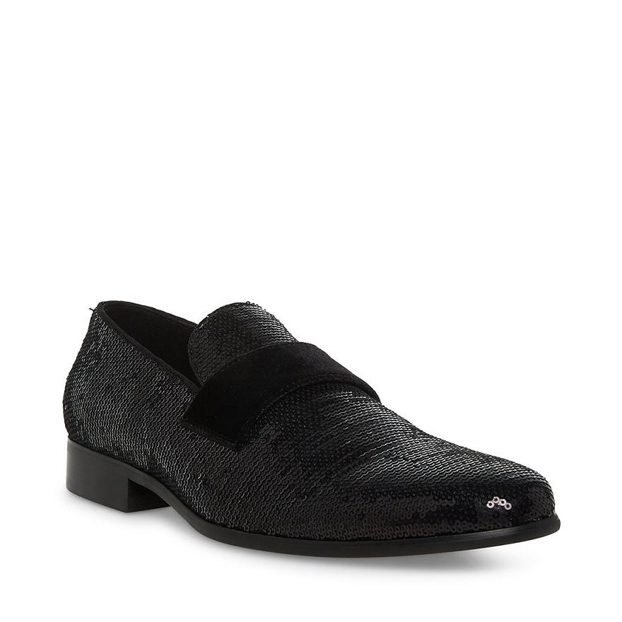 Steve Madden ARLES Férfi Loafer Cipő Fekete | 296LRXWYO