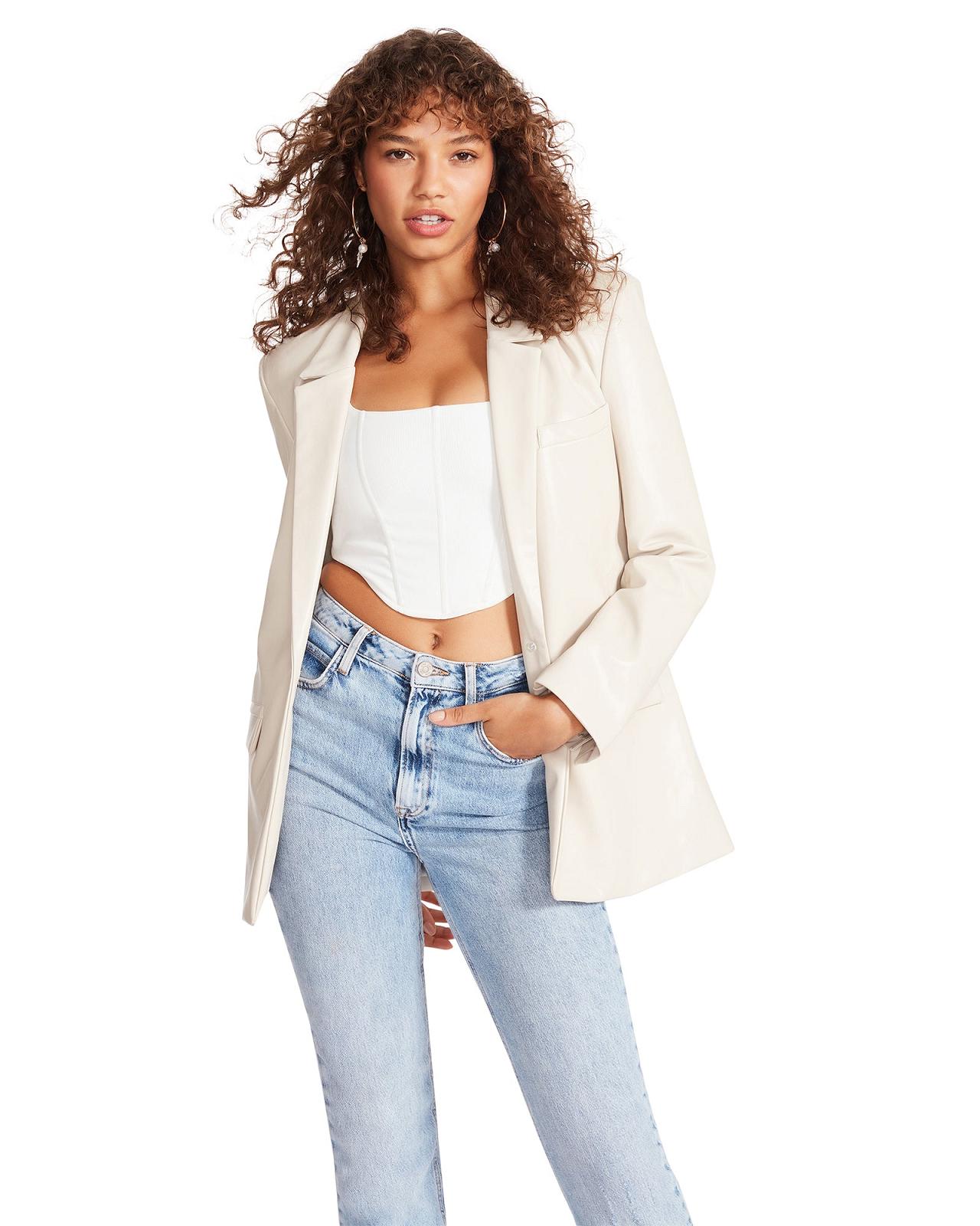 Steve Madden AUDREY BLAZER Női Blézerek Bone | 819CTZGIF