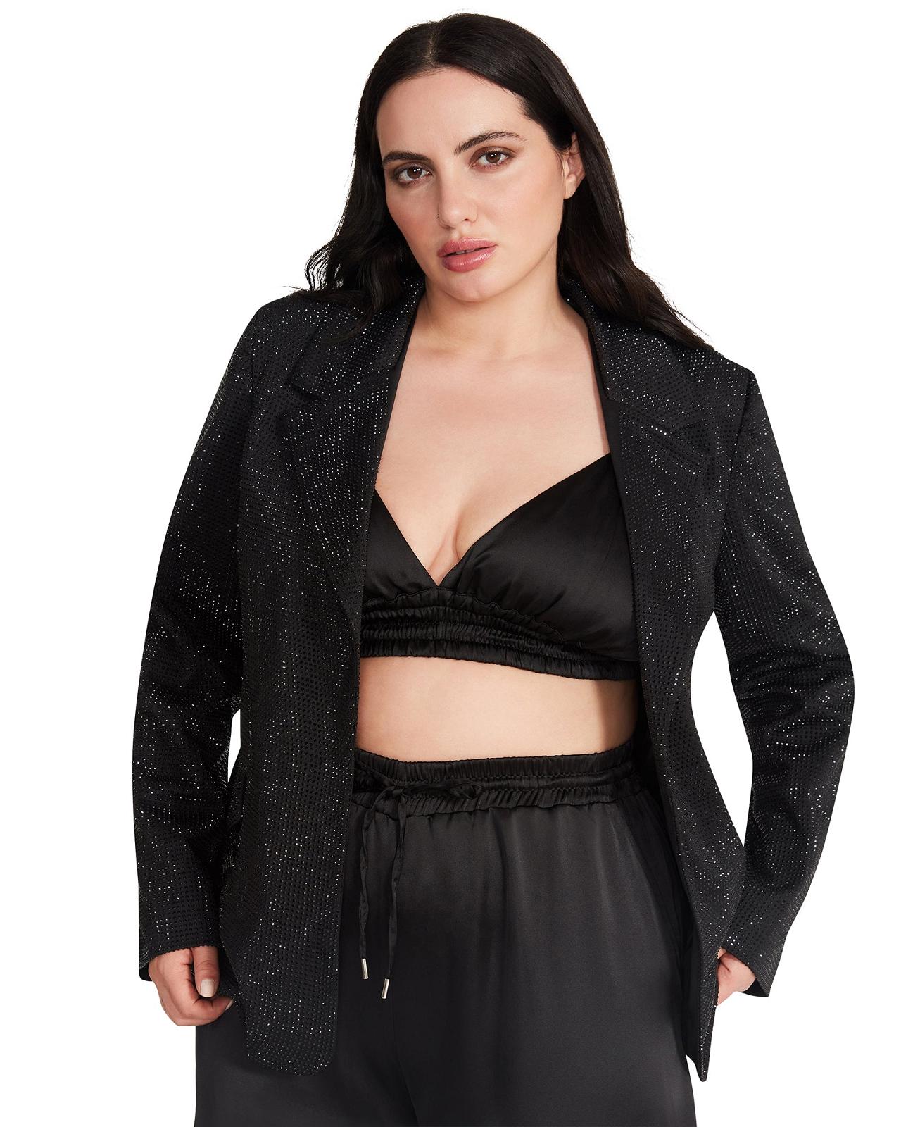 Steve Madden AYA JACKET Női Kabát Fekete | 961IOTFMK