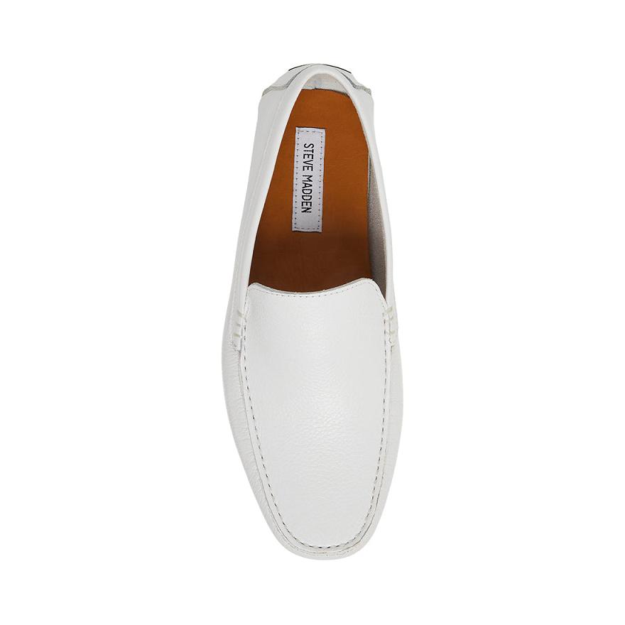 Steve Madden BERGAMO Férfi Loafer Cipő Fehér | 473YKCZNP