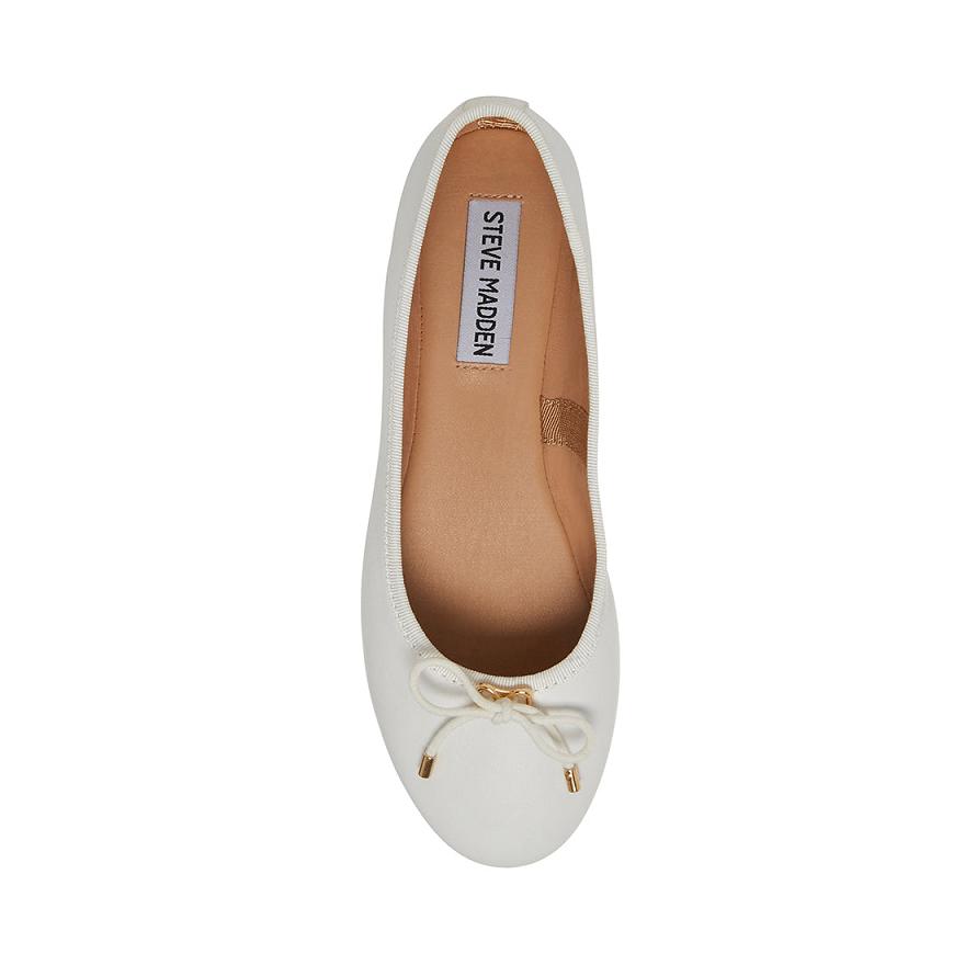 Steve Madden BLOSSOMS Női Balerina Cipő Fehér | 056VEBOPQ