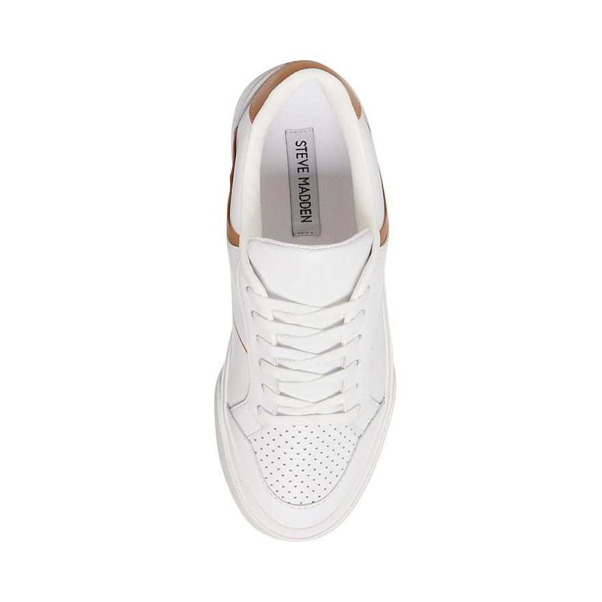 Steve Madden BRYANT Sneakers Női Sneaker Fehér Barna | 036YTRLQM