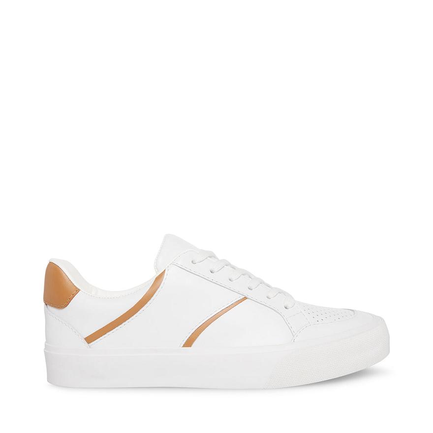 Steve Madden BRYANT Sneakers Női Sneaker Fehér Barna | 036YTRLQM