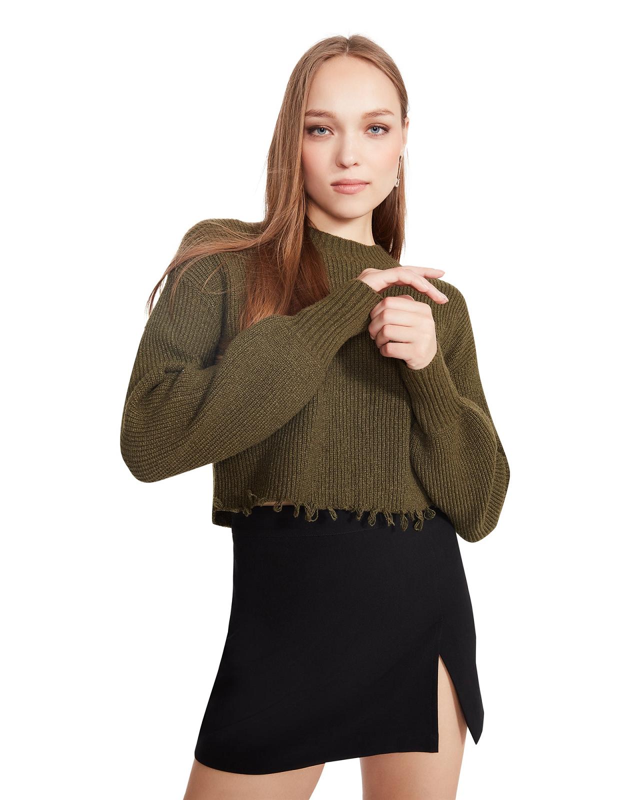 Steve Madden CAMILLE SWEATER Női Felsők Olivazöld | 401GTELQZ