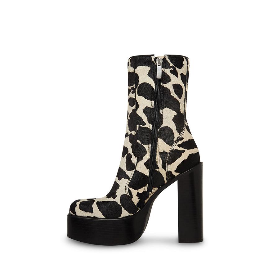 Steve Madden DWANE-C COW PRINT Női Bokacsizma Barna Barna | 305LMESXC