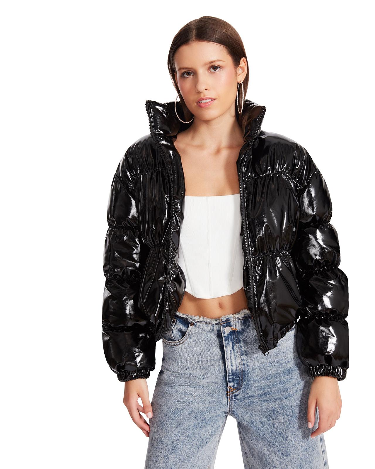 Steve Madden EDEN JACKET Női Kabát Fekete | 834NRVDLP