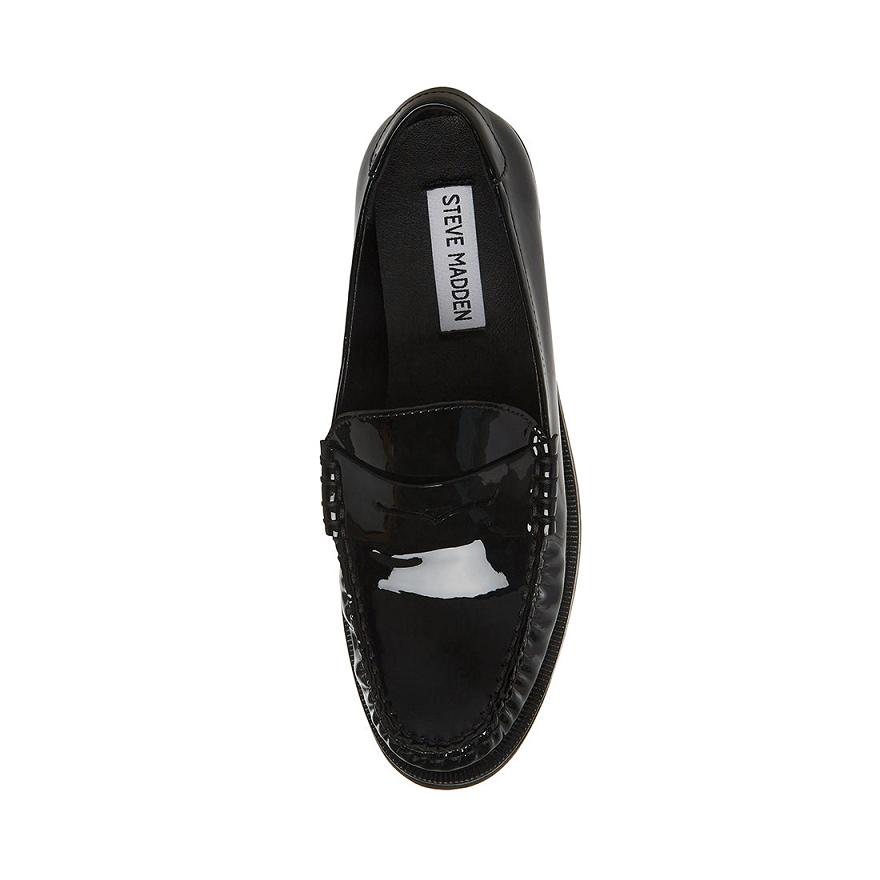 Steve Madden EMMET Női Loafer Cipő Fekete | 308LHRTSQ