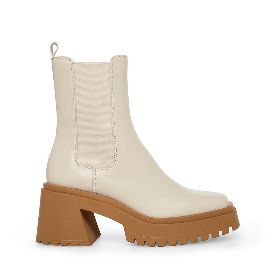 Steve Madden FYNN Női Chelsea Csizma Bone | 546IATBRL