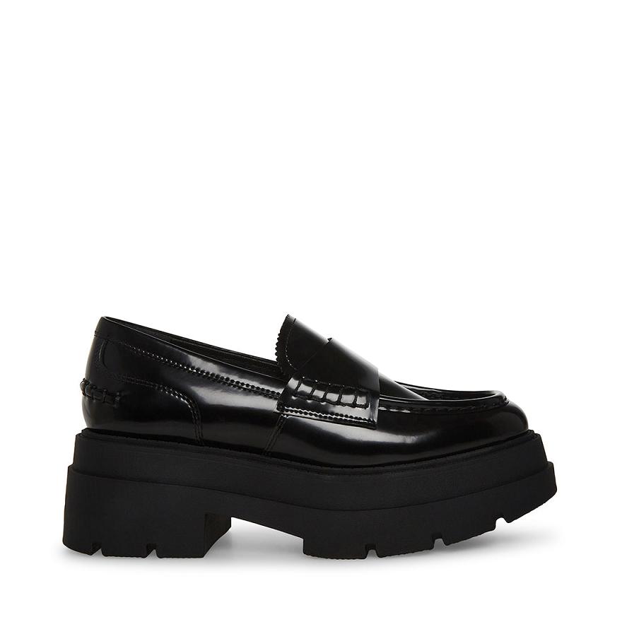 Steve Madden GAVEN Női Loafer Cipő Fekete | 945OFBYCZ