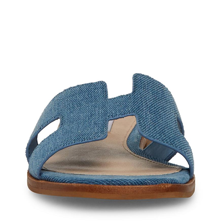 Steve Madden HADYN Női Papucs Denim | 648IKQJGZ