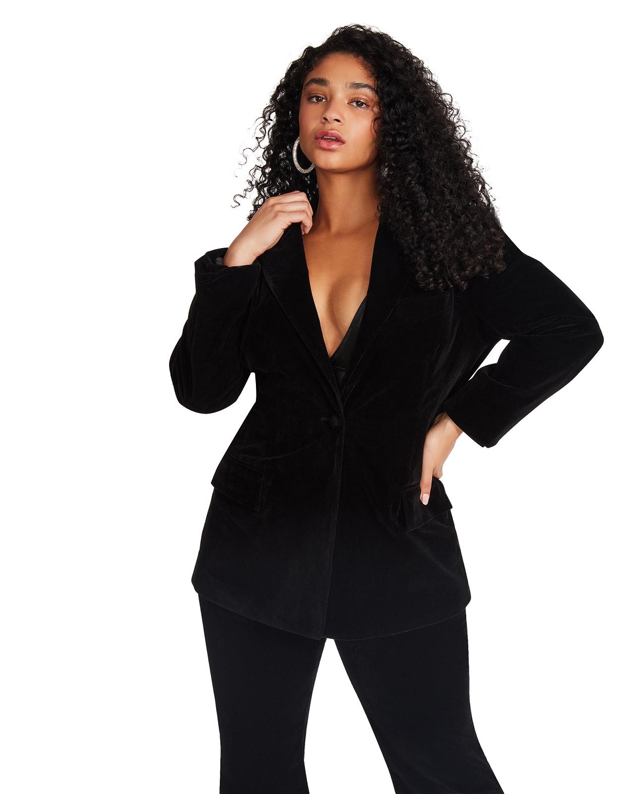 Steve Madden HARLOW BLAZER Női Blézerek Fekete | 952YCXJNG