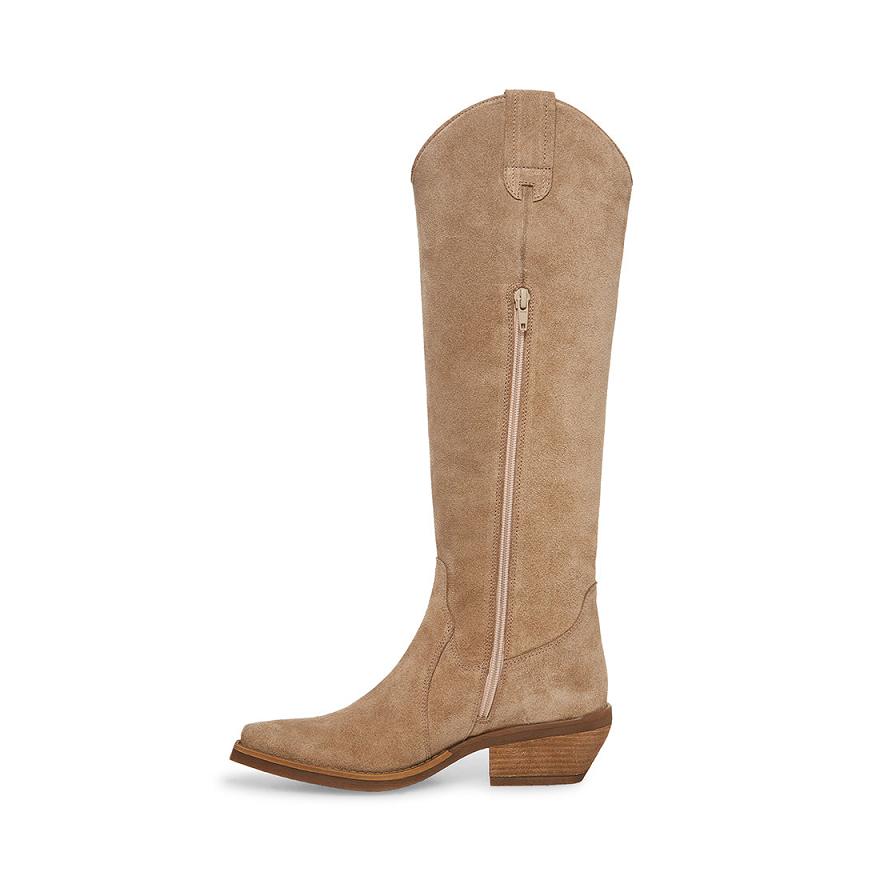 Steve Madden HEARD Női Csizma Taupe | 143CQDXNF