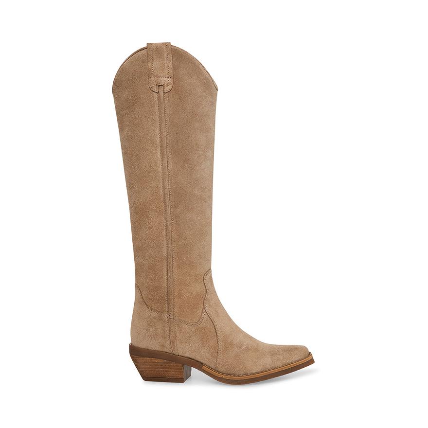 Steve Madden HEARD Női Csizma Taupe | 143CQDXNF