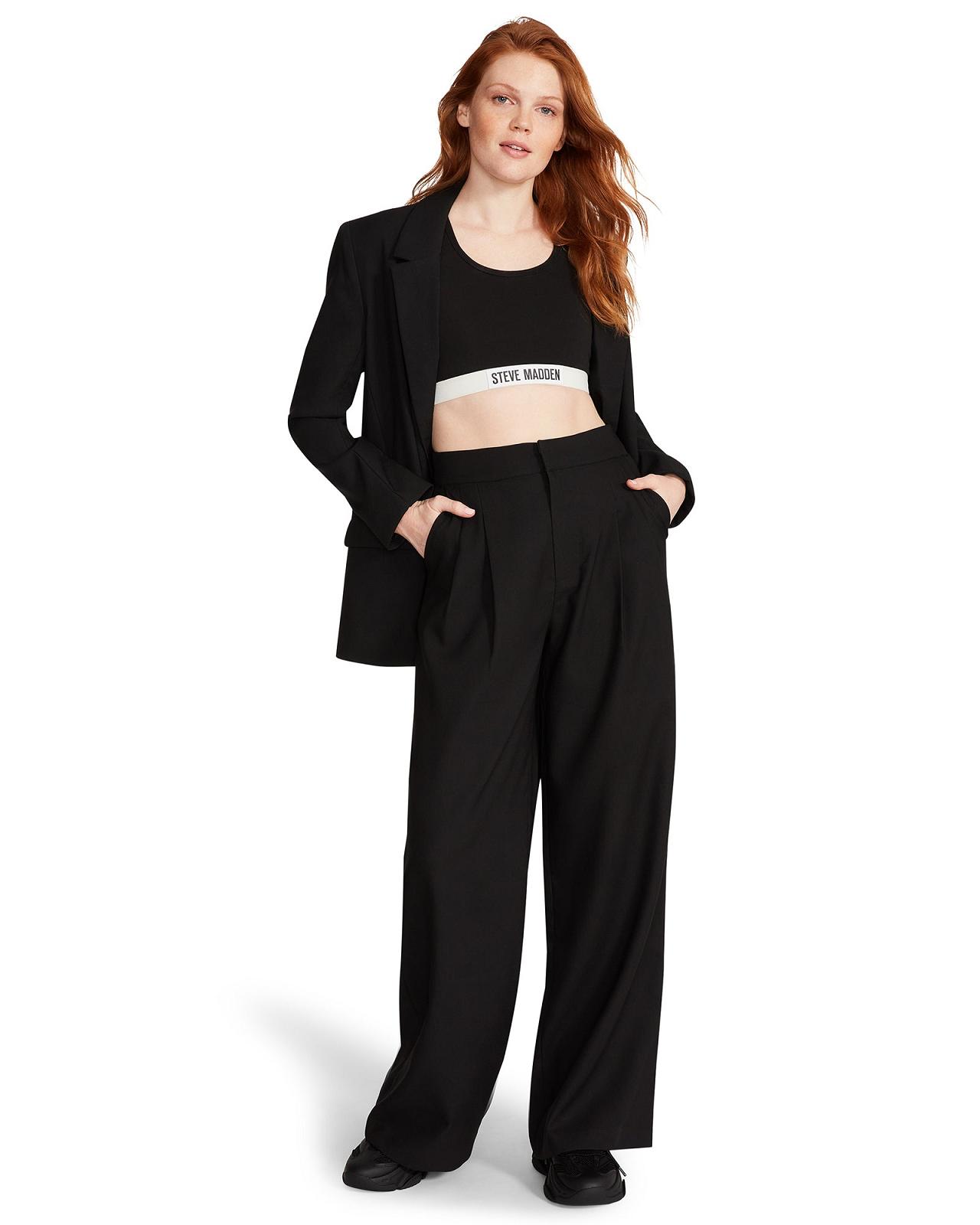 Steve Madden ISABELLA PANT Női Alsók Fekete | 905SQZLMH