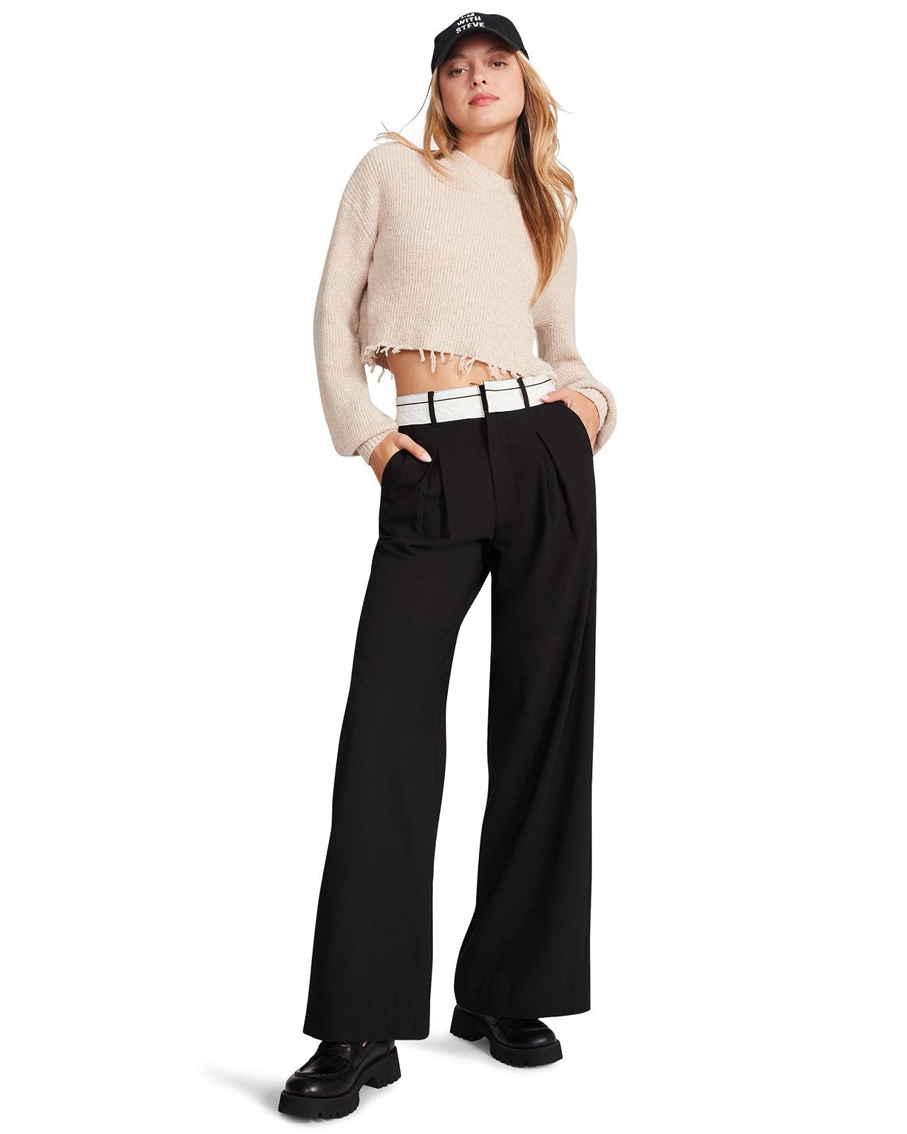 Steve Madden IZZIE TROUSER Női Alsók Fekete | 594LVFQHC