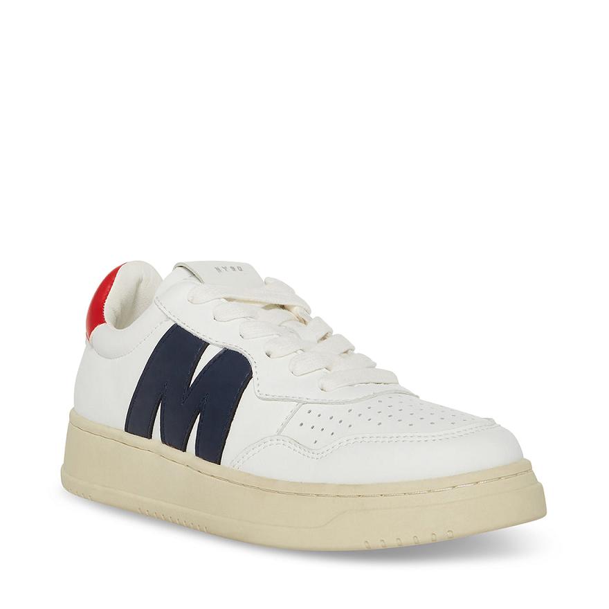 Steve Madden JAZZ Sneakers Női Sneaker Fehér Sötétkék | 432FBWUAN