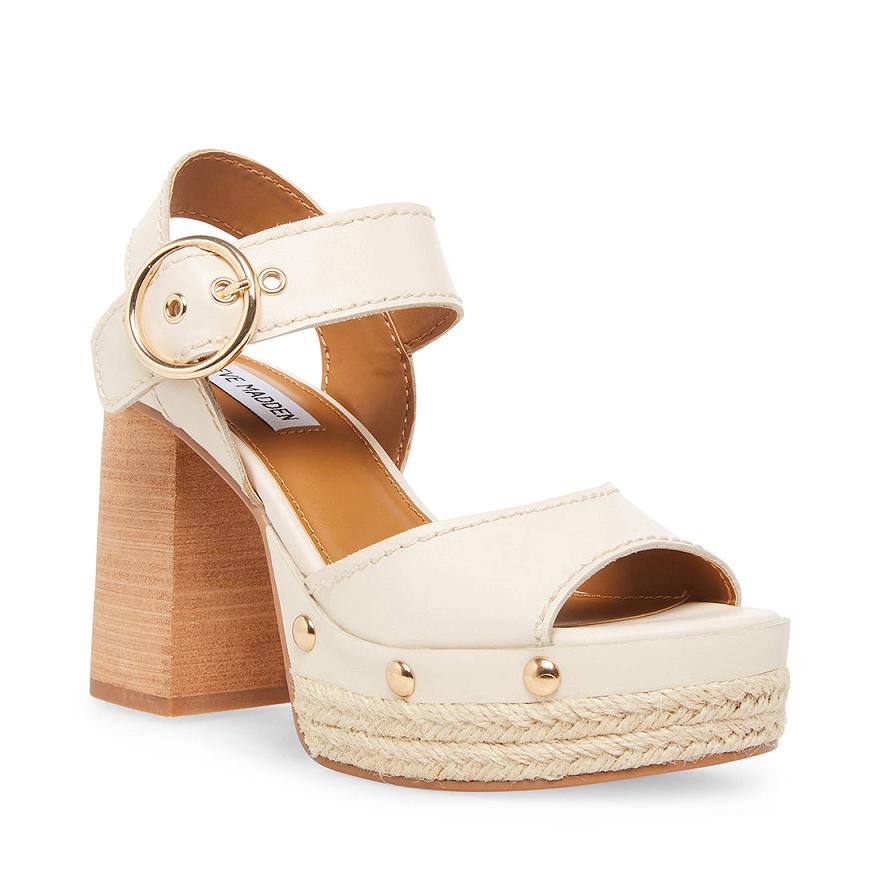 Steve Madden KAMILLE Női Magassarkú Bone | 379WKPIGE