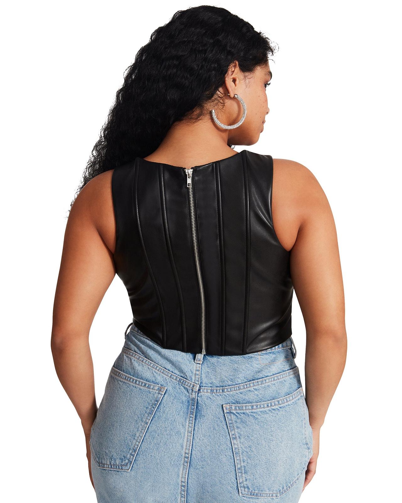 Steve Madden KIMMIE CORSET Női Felsők Fekete | 217EUCDLN