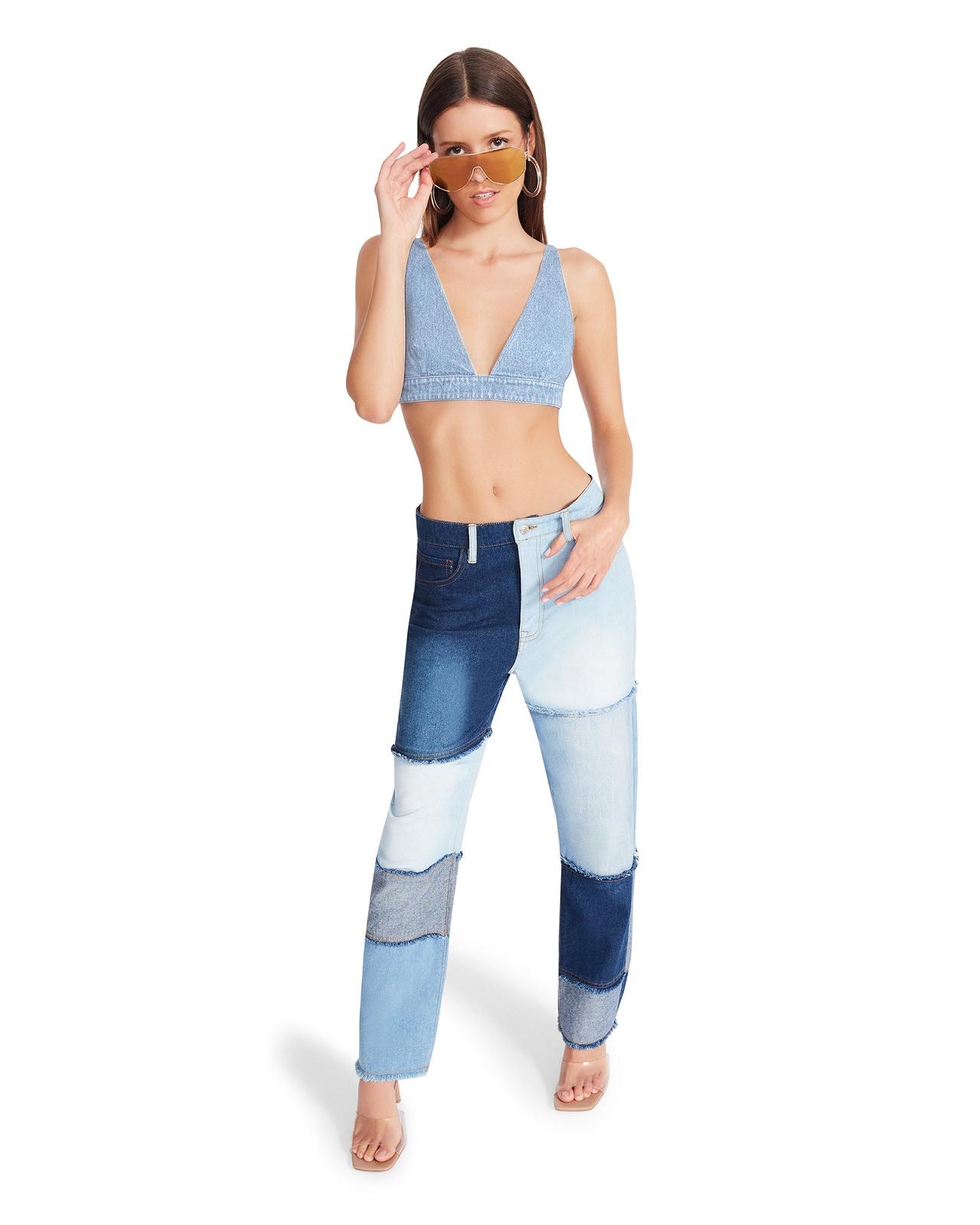 Steve Madden KYLIE PANT Női Alsók Denim | 831PXLBEJ