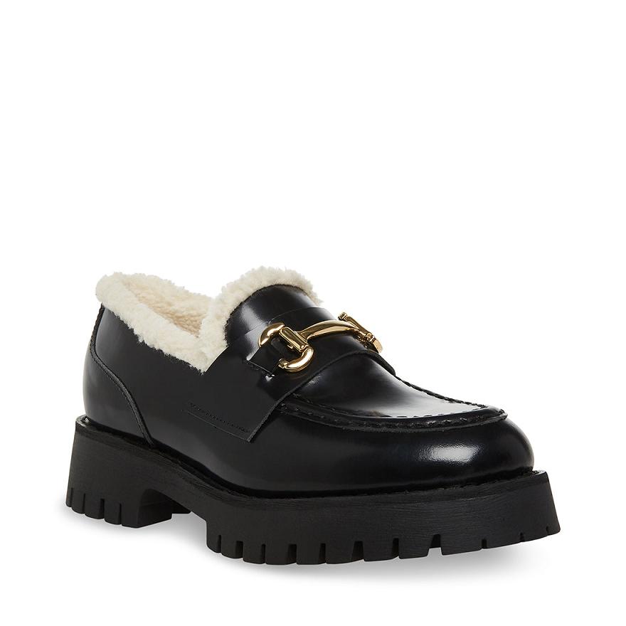 Steve Madden LANDO-F Női Loafer Cipő Fekete | 018GPBRCE