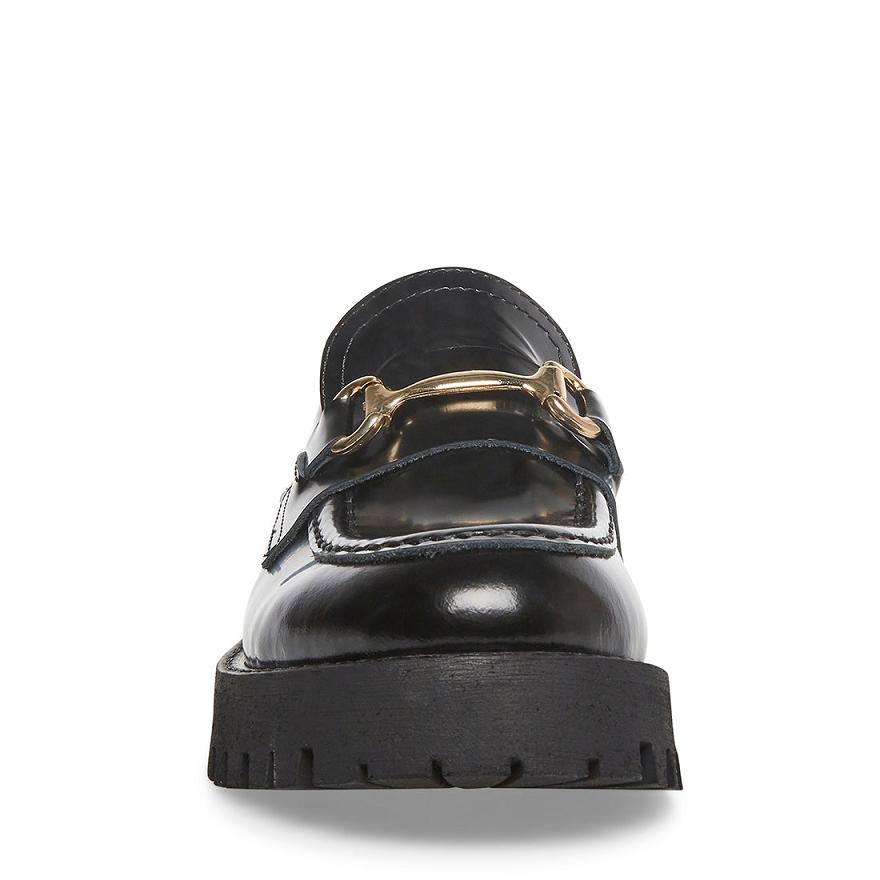 Steve Madden LANDO Női Loafer Cipő Fekete | 193ZIQPXG