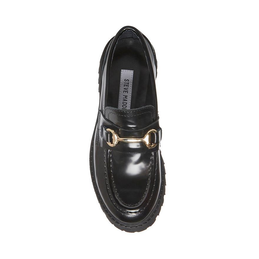 Steve Madden LANDO Női Loafer Cipő Fekete | 193ZIQPXG