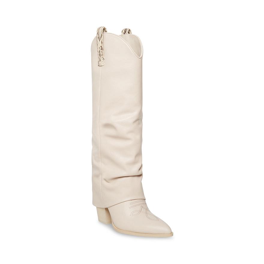 Steve Madden LASSY Női Csizma Bone | 358SLAUWZ