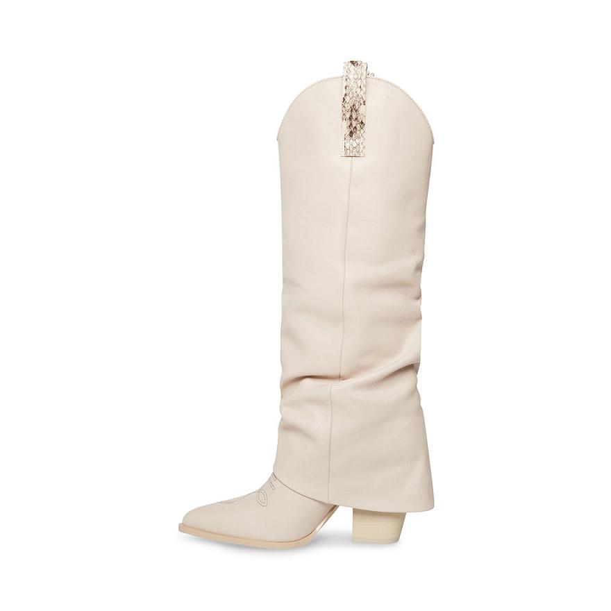 Steve Madden LASSY Női Csizma Bone | 358SLAUWZ