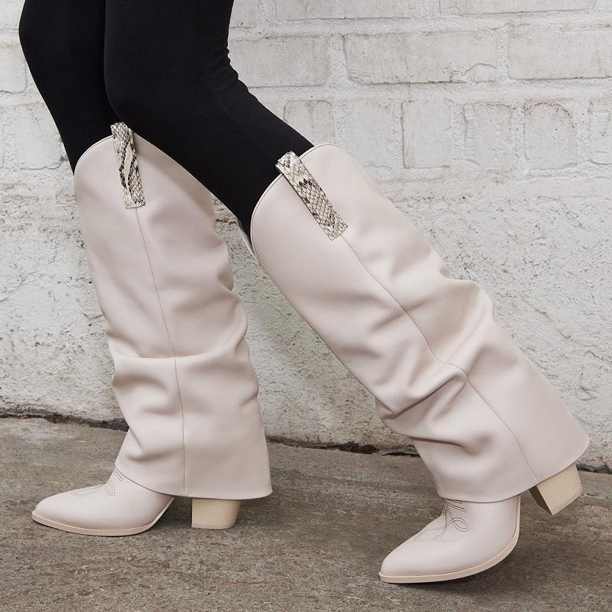 Steve Madden LASSY Női Csizma Bone | 358SLAUWZ