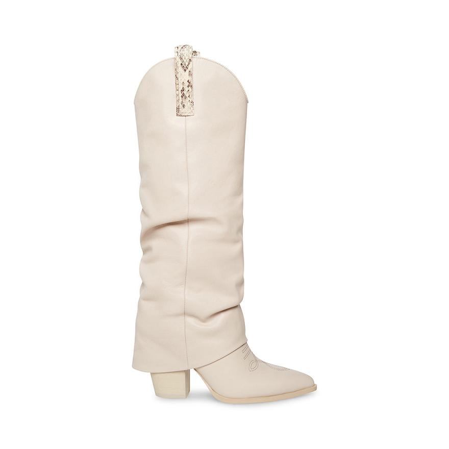 Steve Madden LASSY Női Csizma Bone | 358SLAUWZ