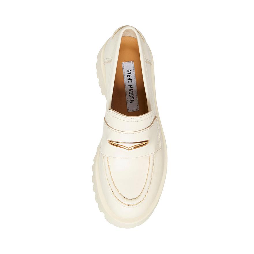 Steve Madden LAWRENCE Női Loafer Cipő Bone | 918BVTNZL