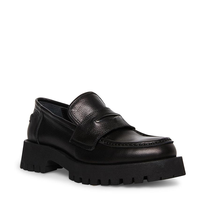 Steve Madden LAWRENCE Női Loafer Cipő Fekete | 576TUHKIL