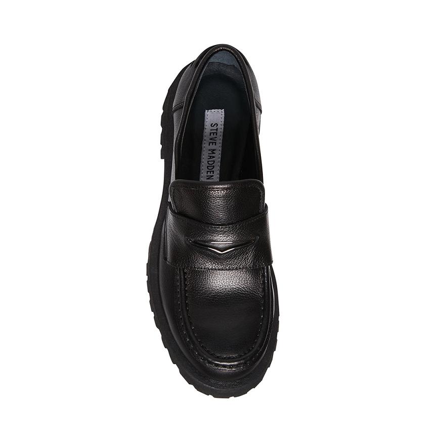 Steve Madden LAWRENCE Női Loafer Cipő Fekete | 576TUHKIL