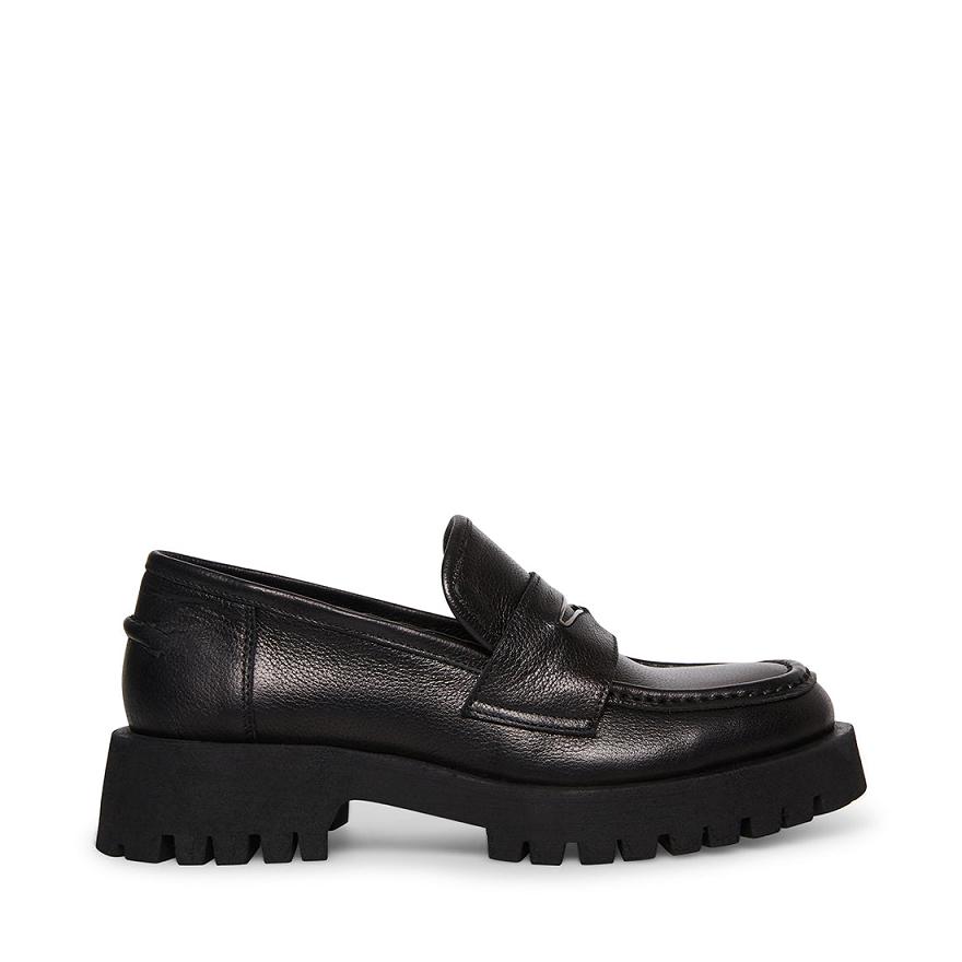 Steve Madden LAWRENCE Női Loafer Cipő Fekete | 576TUHKIL