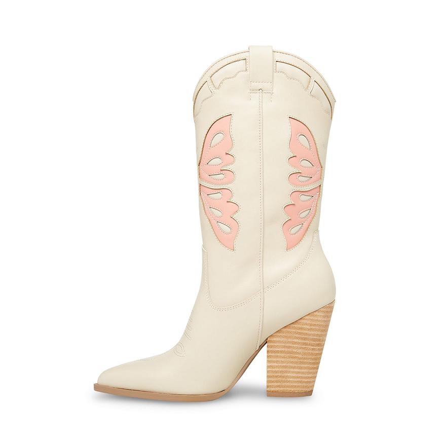 Steve Madden LEIGHTON Női Csizma Bone | 382UEBNPQ