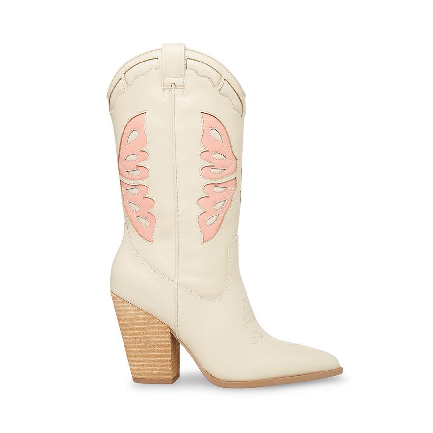 Steve Madden LEIGHTON Női Csizma Bone | 382UEBNPQ