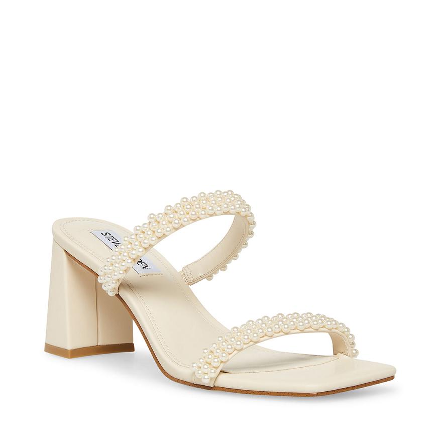 Steve Madden LILAH-P Női Mule Cipő Bone | 675ZLXUCJ