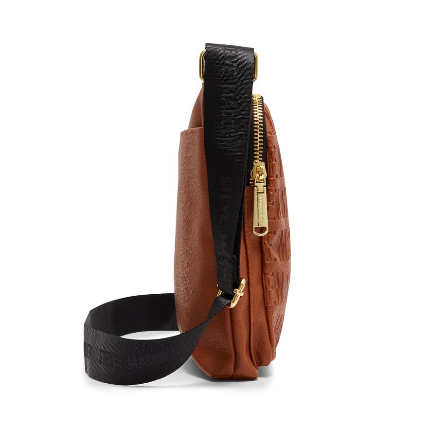 Steve Madden LOGO CROSSBODY Női Pénztárca Barna | 486LBDJRA