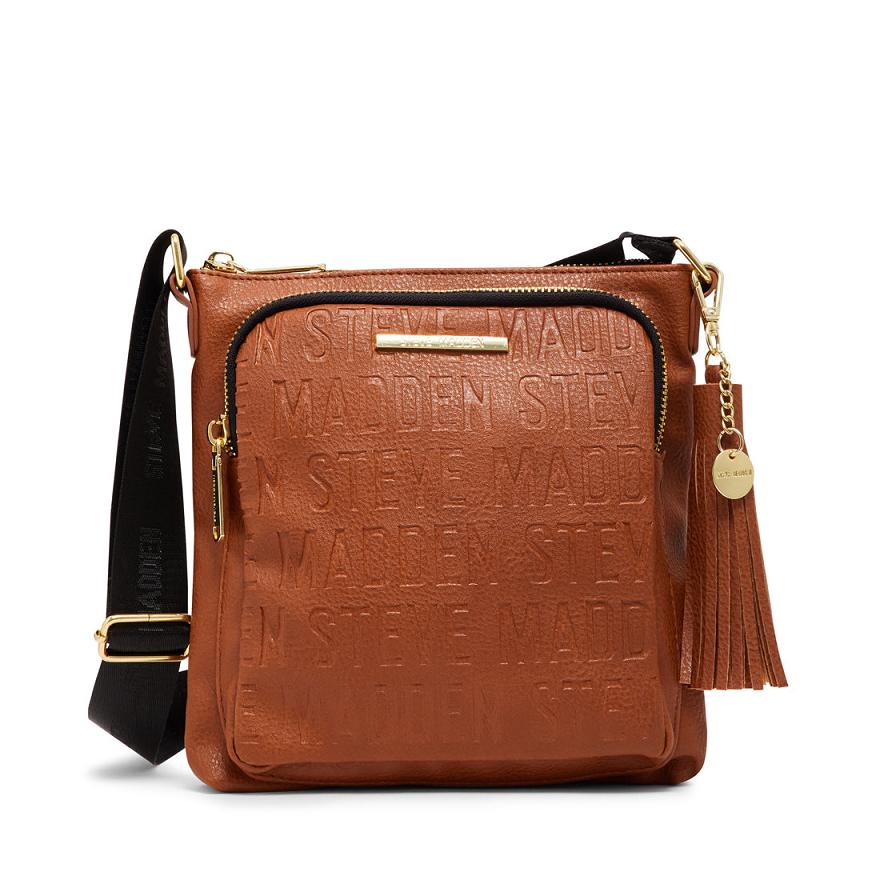 Steve Madden LOGO CROSSBODY Női Pénztárca Barna | 486LBDJRA