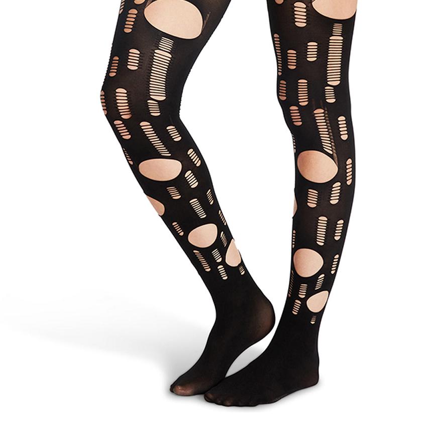 Steve Madden L-RIPPED TIGHT SINGLE Női Tights Fekete | 209TGXCRU