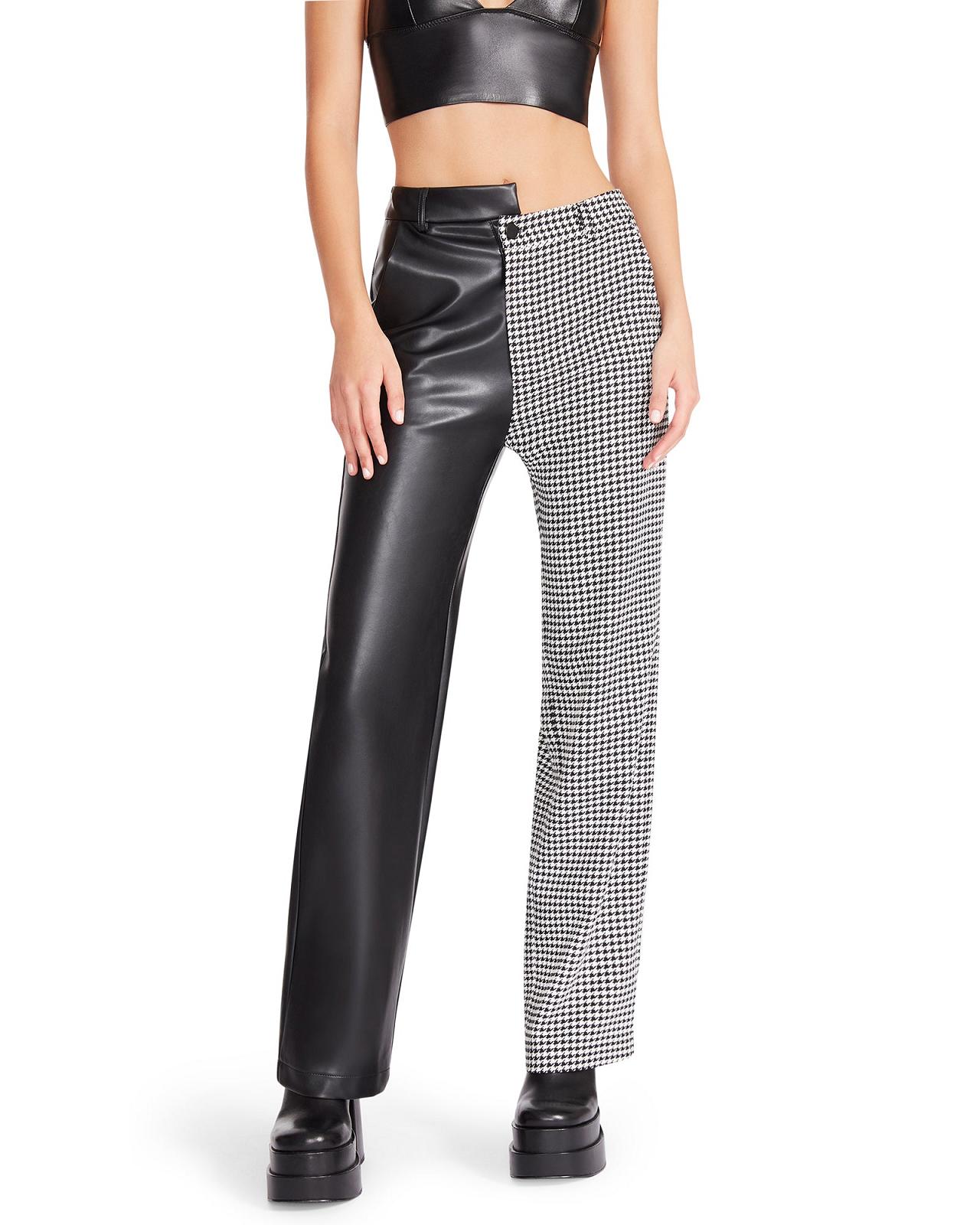 Steve Madden MACKENZIE HOUNDSTOOTH PANT Női Alsók Fehér | 520XULAKD