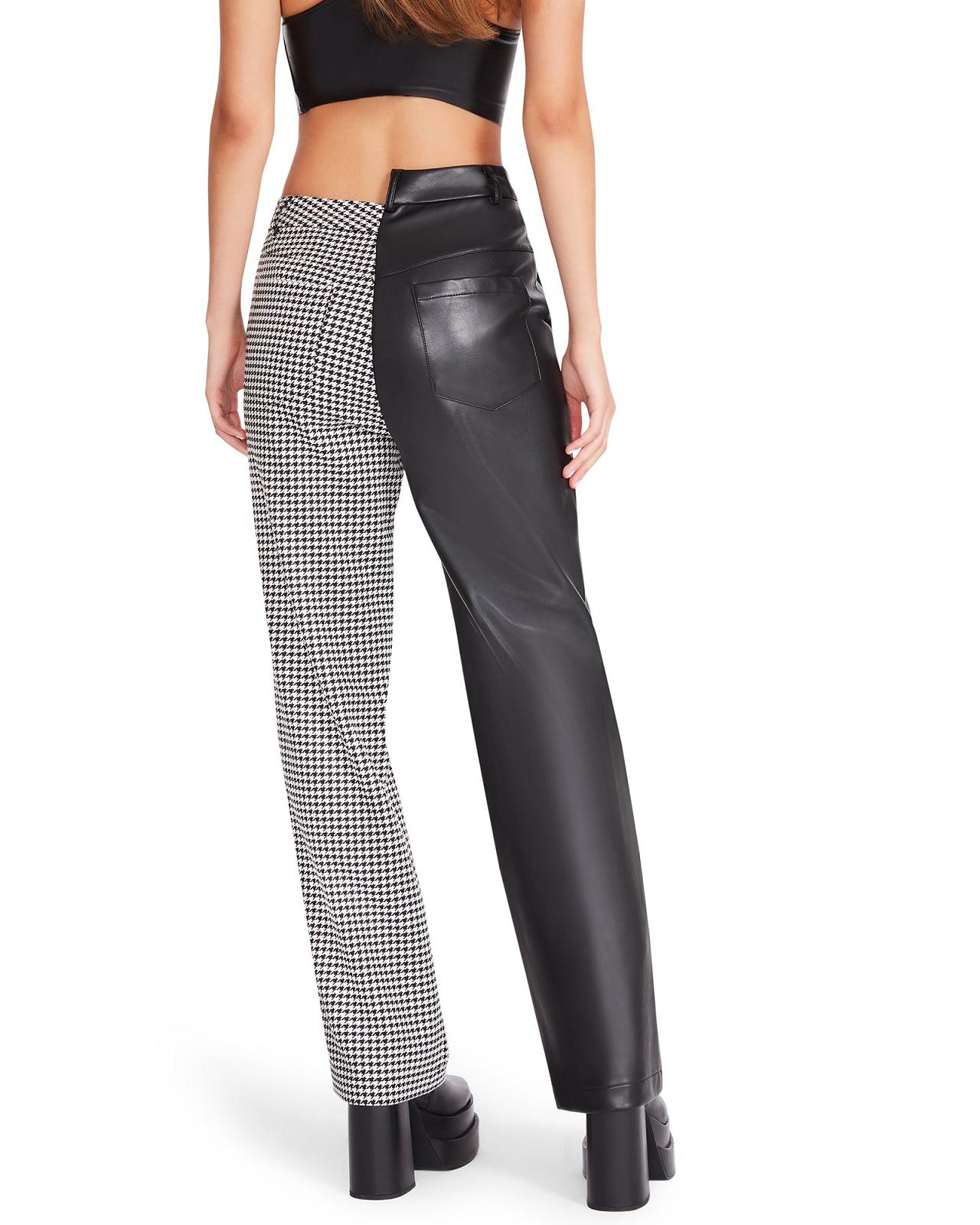 Steve Madden MACKENZIE HOUNDSTOOTH PANT Női Alsók Fehér | 520XULAKD