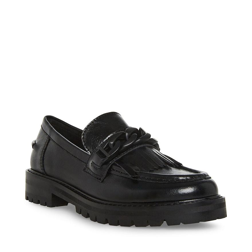 Steve Madden MALORY Női Loafer Cipő Fekete | 954ZJEIAH