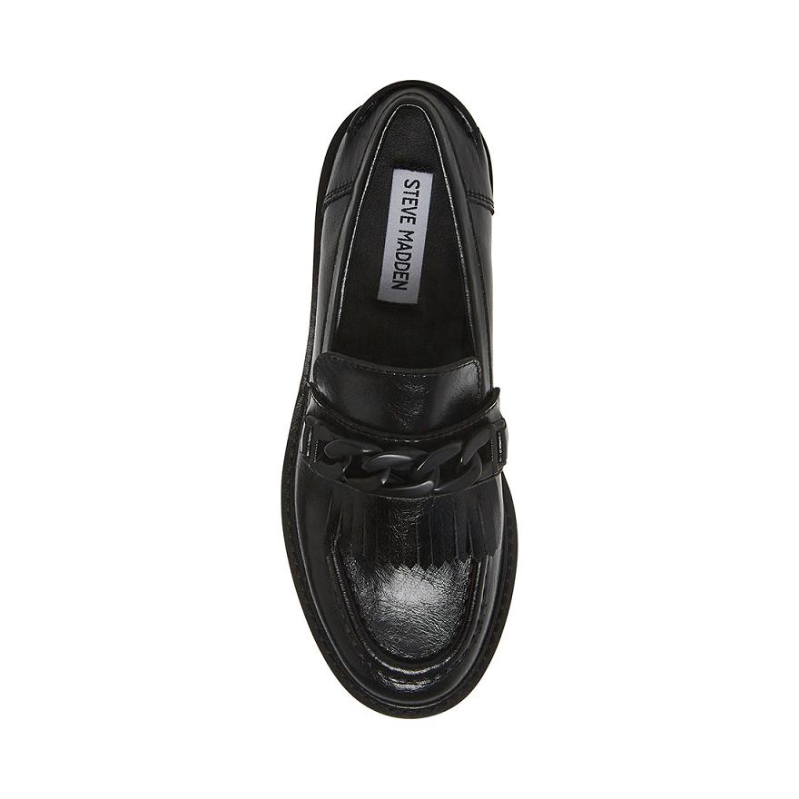 Steve Madden MALORY Női Loafer Cipő Fekete | 954ZJEIAH