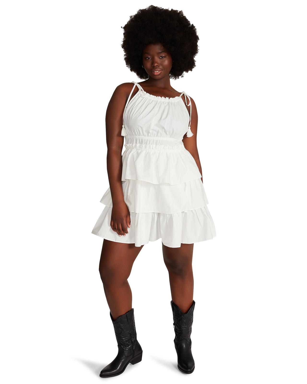 Steve Madden MIREYA MINI DRESS Női Ruha Fehér | 927CKWAQV